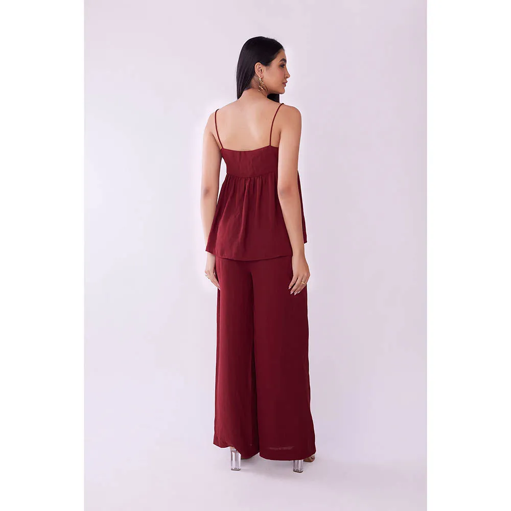 Poppi Red Peplum Top