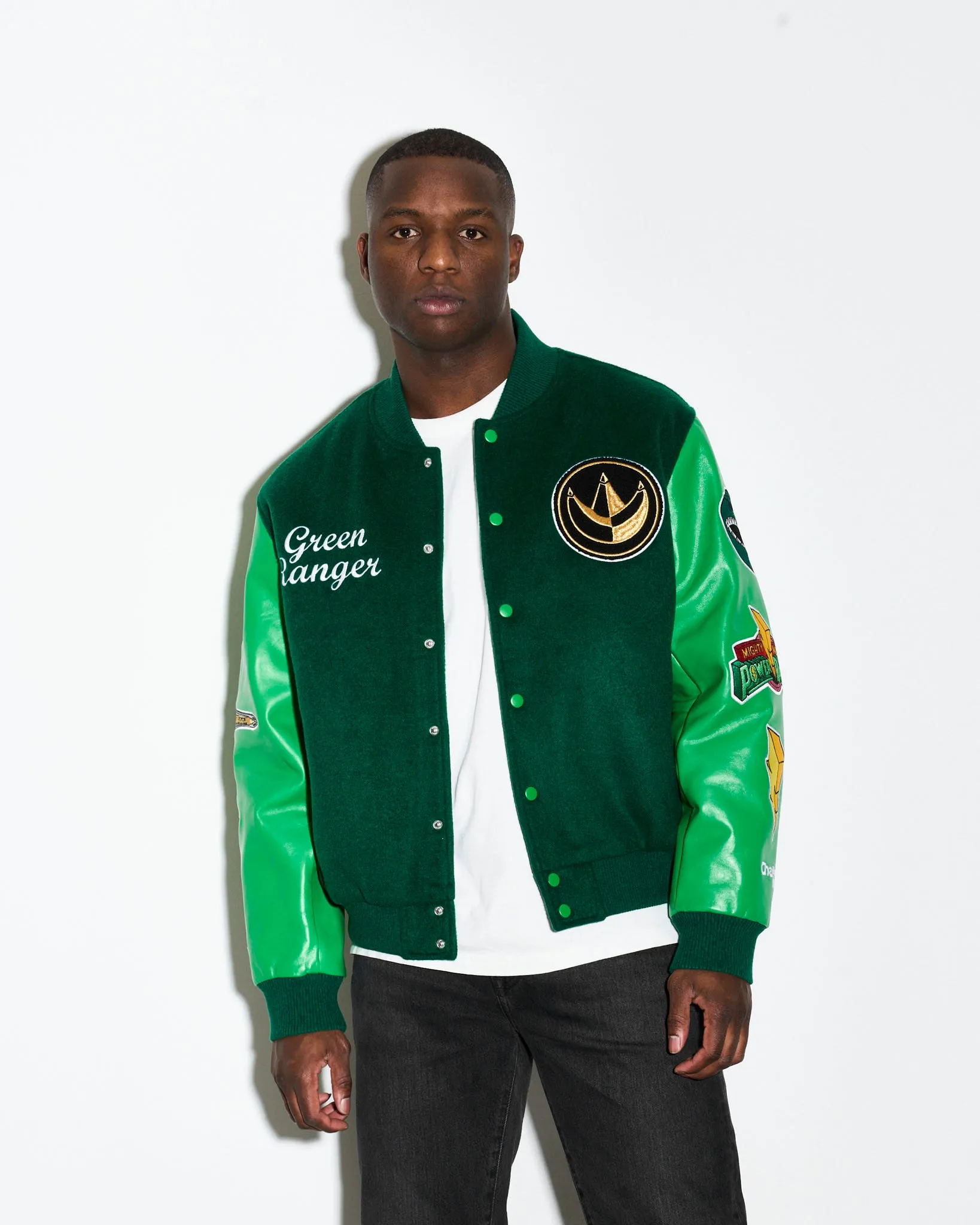 Power Rangers Green Varsity Jacket