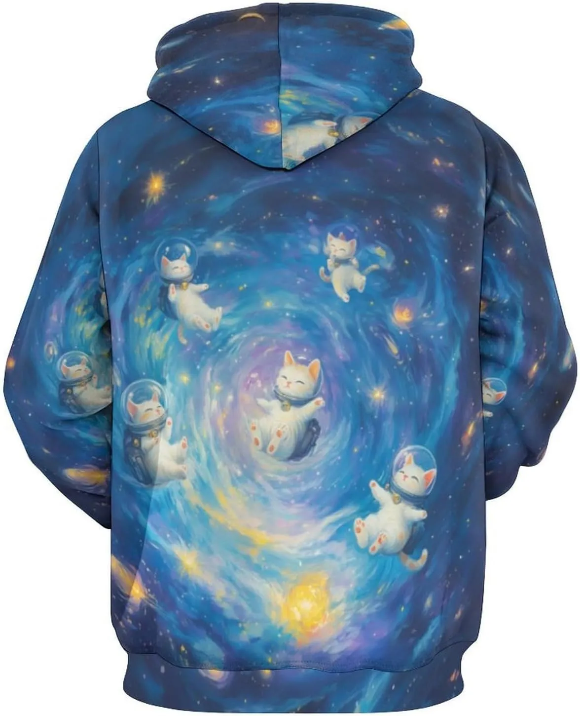 Unisex 3D Digital Print Sweatshirts Hooded Top Galaxy Pattern Pullover Hoodie