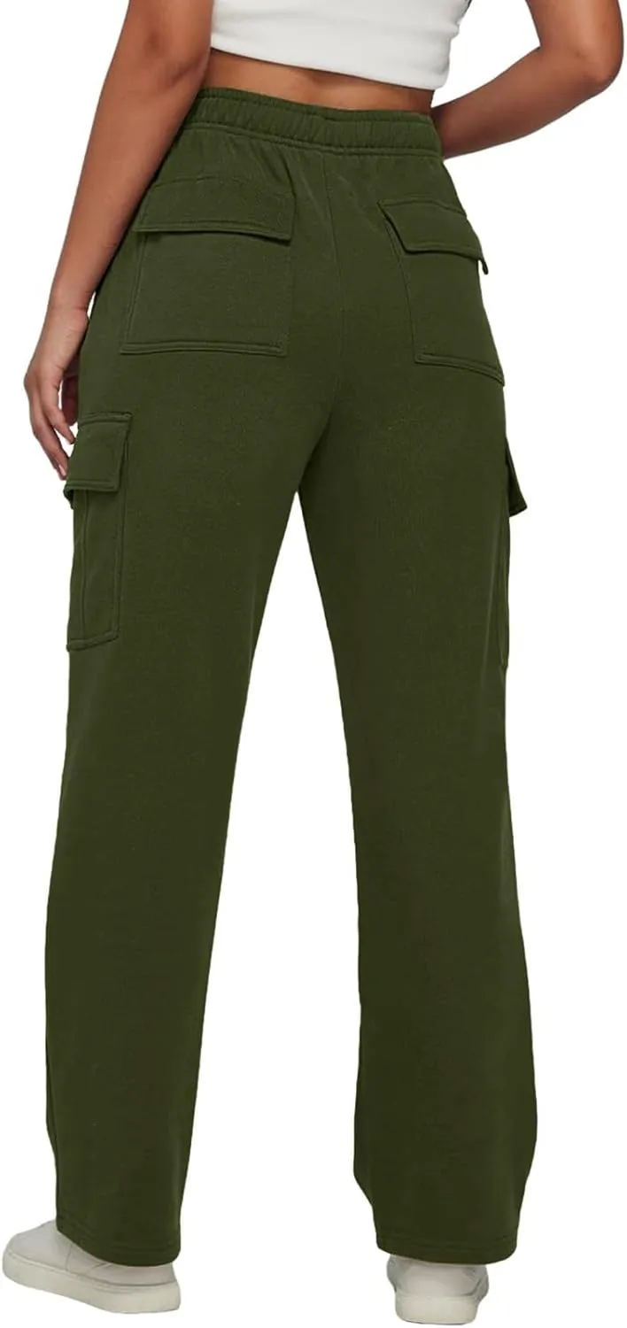 Women Linen Blend Summer Breathable Pants High Waist Wide Leg Slim Fit Trousers Business Work