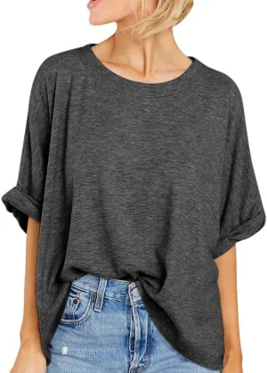 Women Oversized T Shirt Short Sleeve Loose Casual Basic Shirts Summer Tee Tops