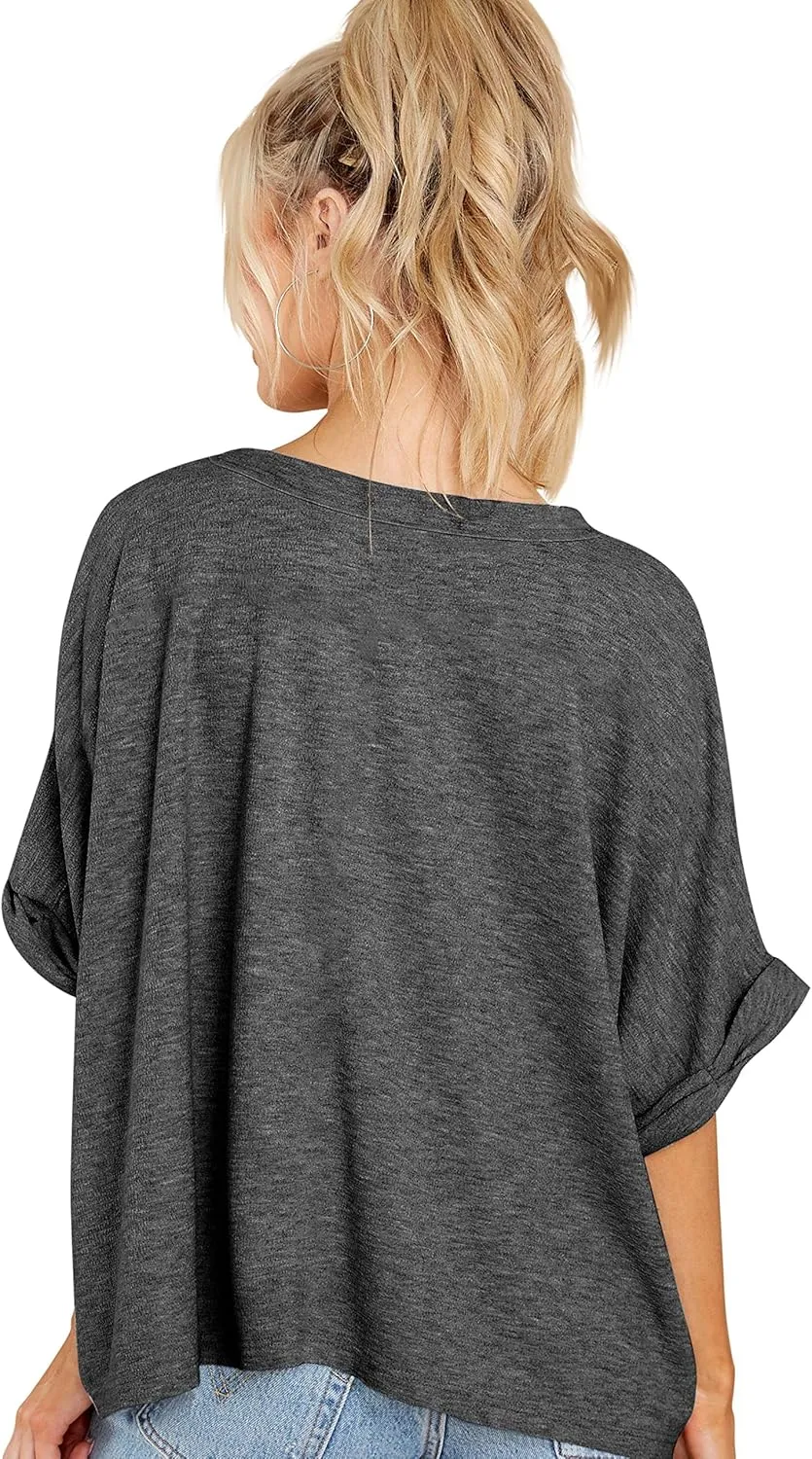 Women Oversized T Shirt Short Sleeve Loose Casual Basic Shirts Summer Tee Tops