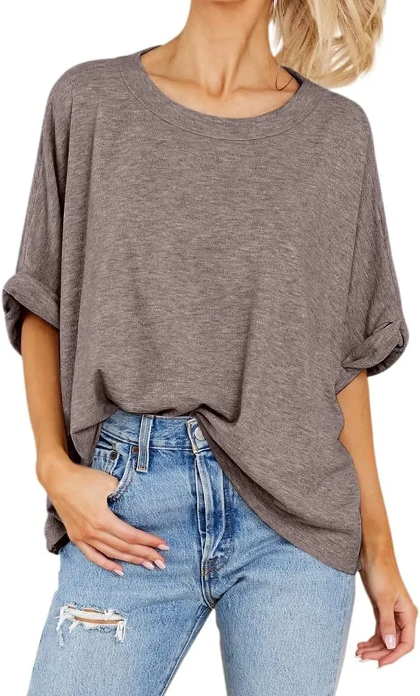 Women Oversized T Shirt Short Sleeve Loose Casual Basic Shirts Summer Tee Tops