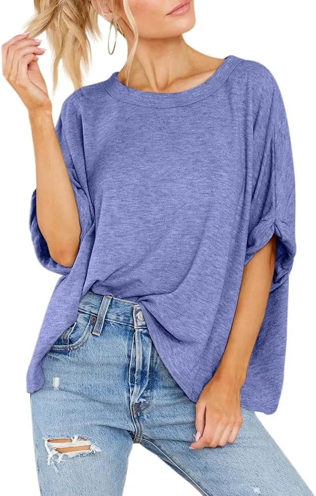 Women Oversized T Shirt Short Sleeve Loose Casual Basic Shirts Summer Tee Tops