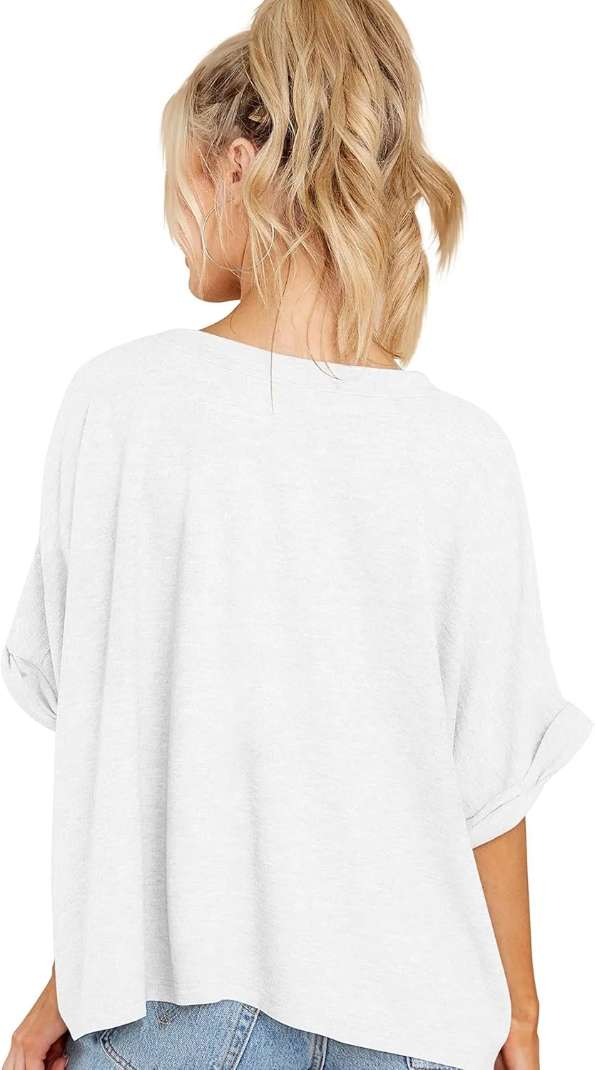 Women Oversized T Shirt Short Sleeve Loose Casual Basic Shirts Summer Tee Tops