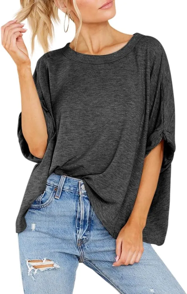 Women Oversized T Shirt Short Sleeve Loose Casual Basic Shirts Summer Tee Tops