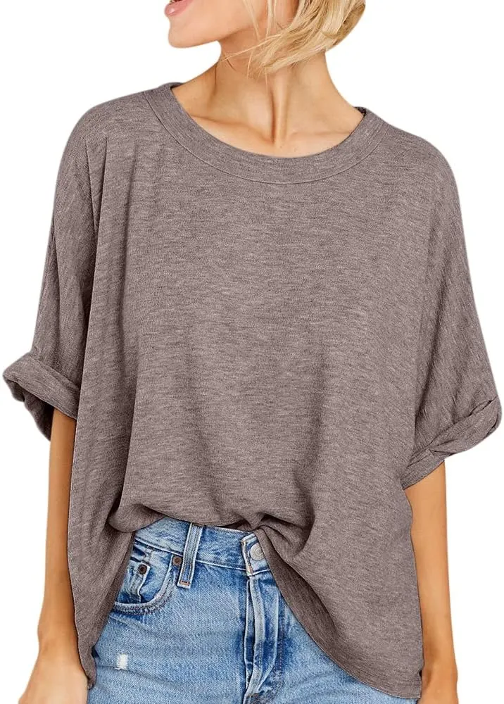 Women Oversized T Shirt Short Sleeve Loose Casual Basic Shirts Summer Tee Tops