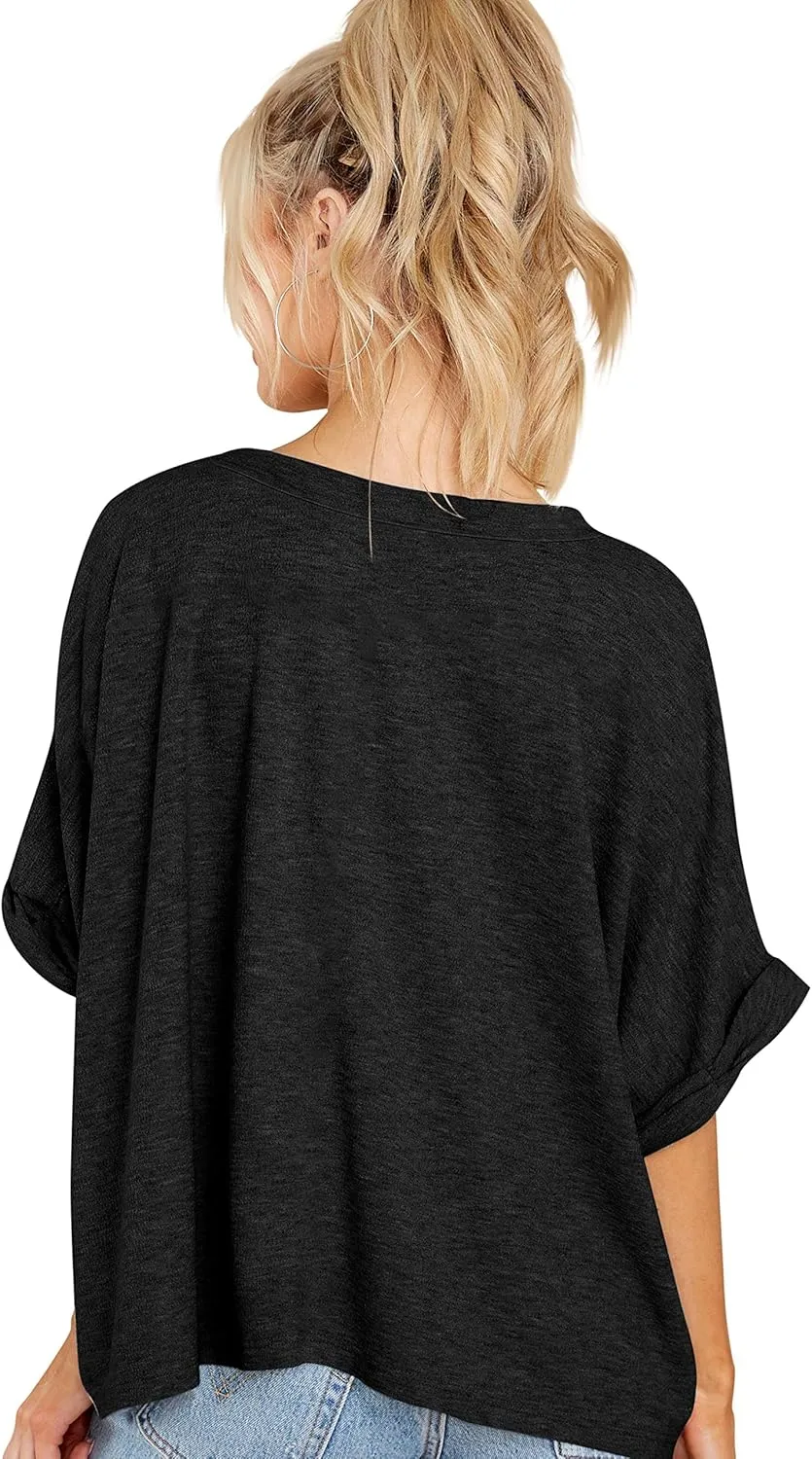 Women Oversized T Shirt Short Sleeve Loose Casual Basic Shirts Summer Tee Tops