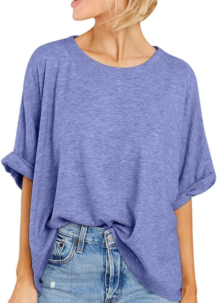 Women Oversized T Shirt Short Sleeve Loose Casual Basic Shirts Summer Tee Tops