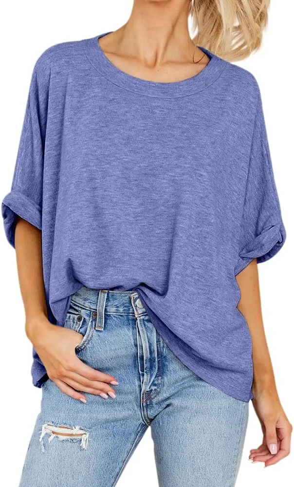 Women Oversized T Shirt Short Sleeve Loose Casual Basic Shirts Summer Tee Tops