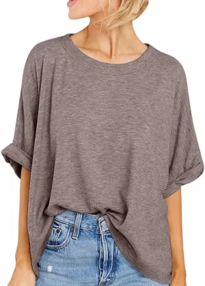 Women Oversized T Shirt Short Sleeve Loose Casual Basic Shirts Summer Tee Tops