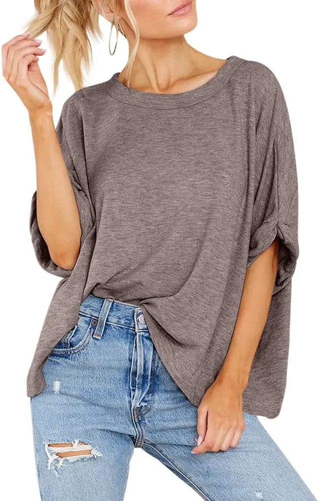 Women Oversized T Shirt Short Sleeve Loose Casual Basic Shirts Summer Tee Tops