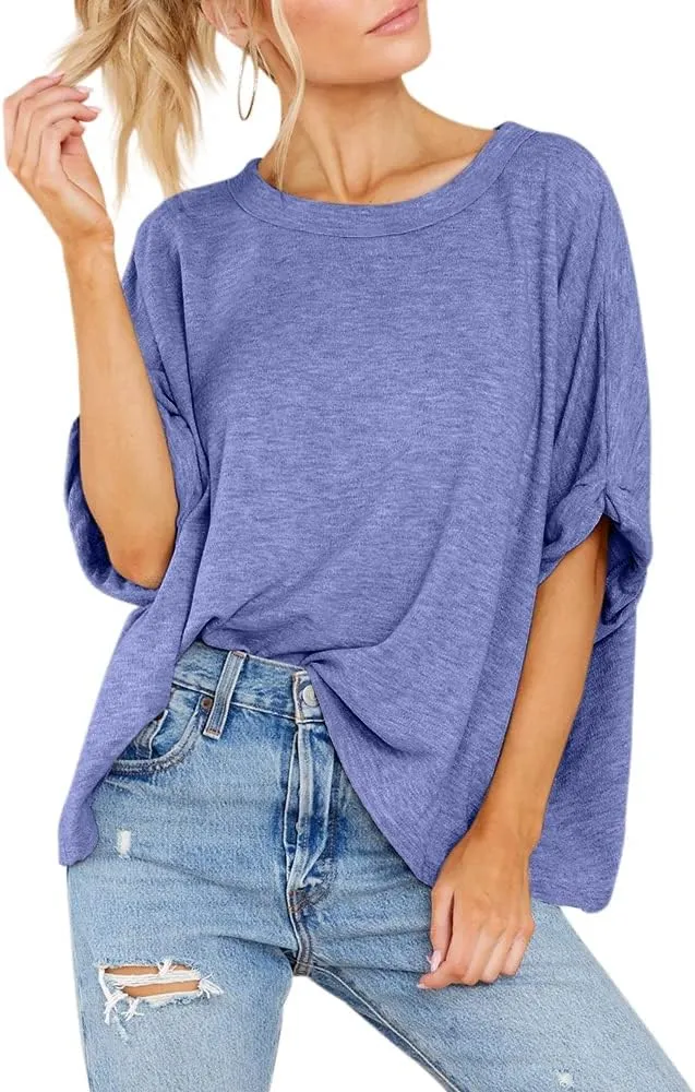 Women Oversized T Shirt Short Sleeve Loose Casual Basic Shirts Summer Tee Tops