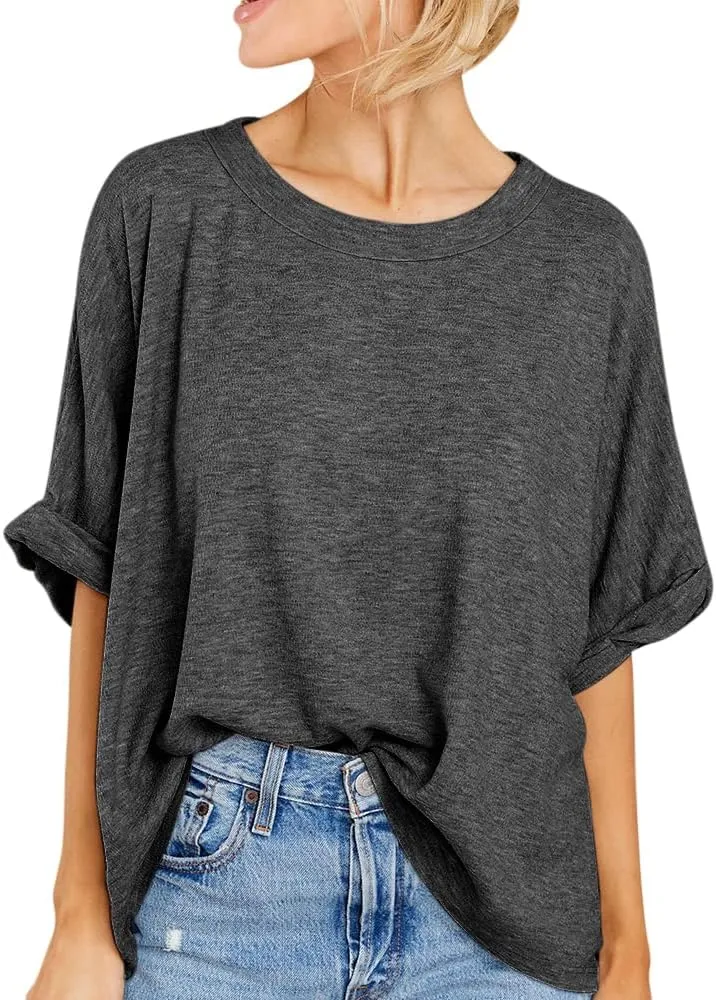 Women Oversized T Shirt Short Sleeve Loose Casual Basic Shirts Summer Tee Tops