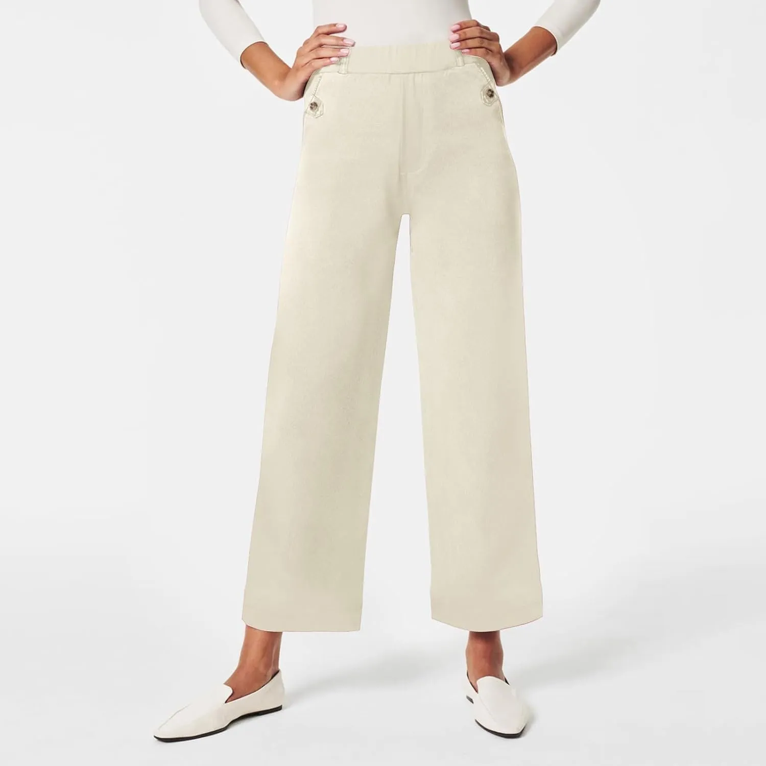 Womens Cotton Linen Summer Breathable Pant Trousers Low Waist Wide Leg Slim Fit Pants Vacation