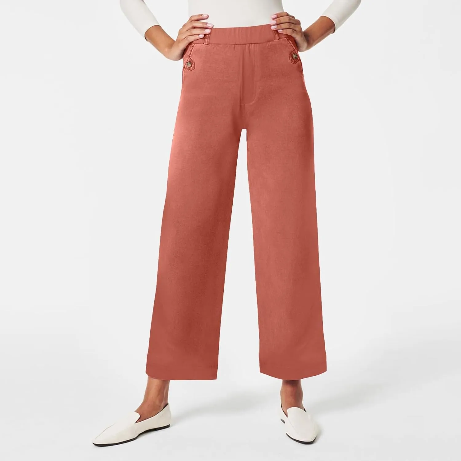 Womens Cotton Linen Summer Breathable Pant Trousers Low Waist Wide Leg Slim Fit Pants Vacation