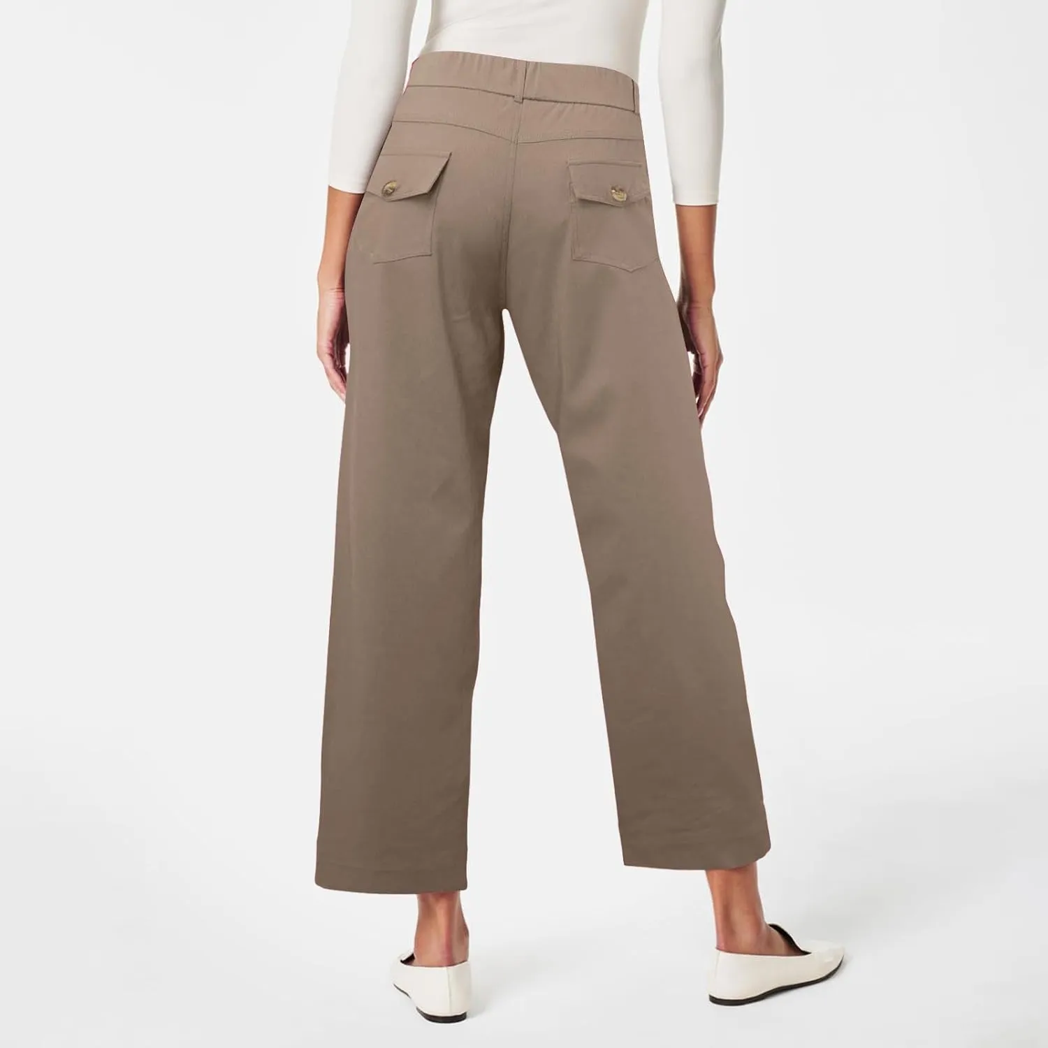 Womens Cotton Linen Summer Breathable Pant Trousers Low Waist Wide Leg Slim Fit Pants Vacation