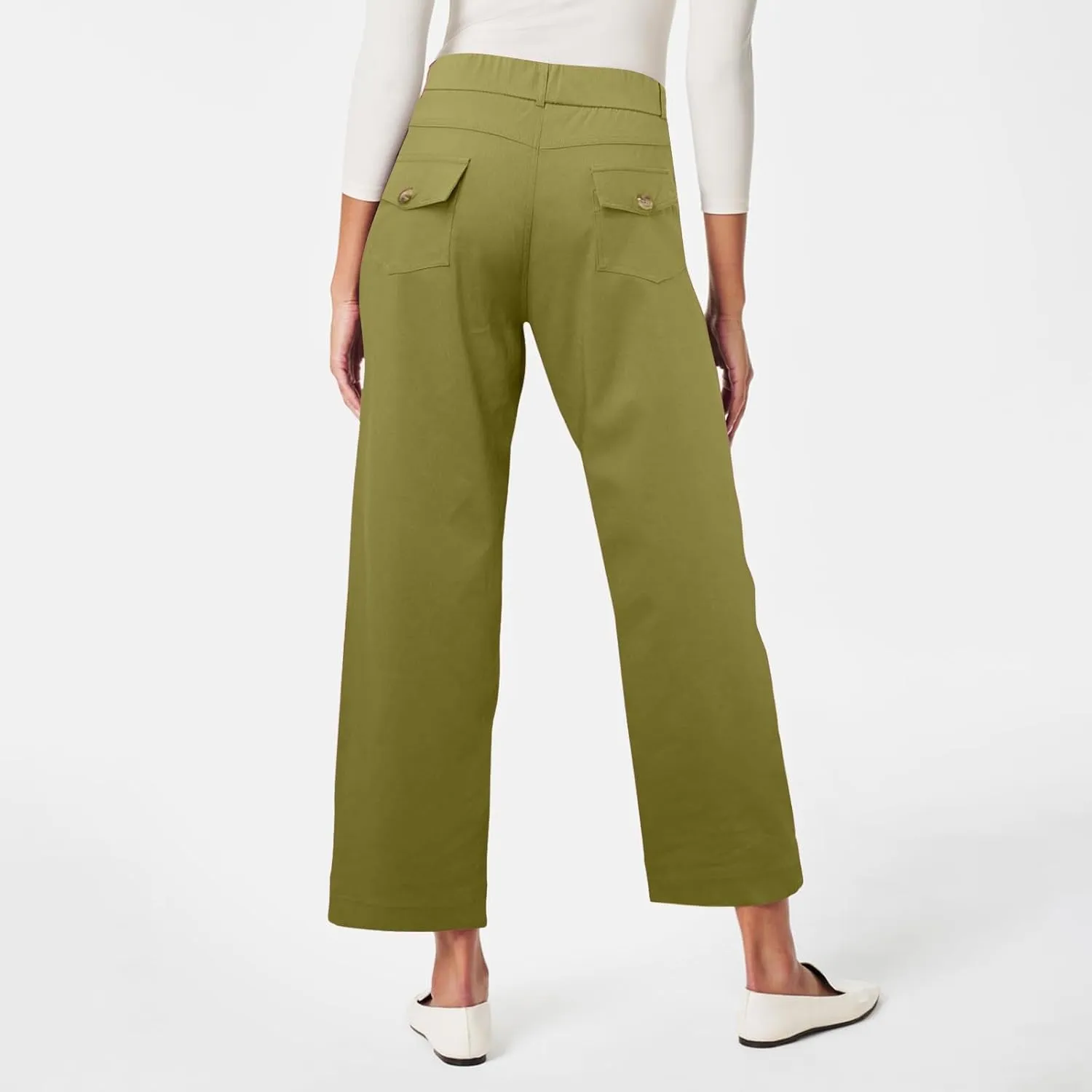 Womens Cotton Linen Summer Breathable Pant Trousers Low Waist Wide Leg Slim Fit Pants Vacation