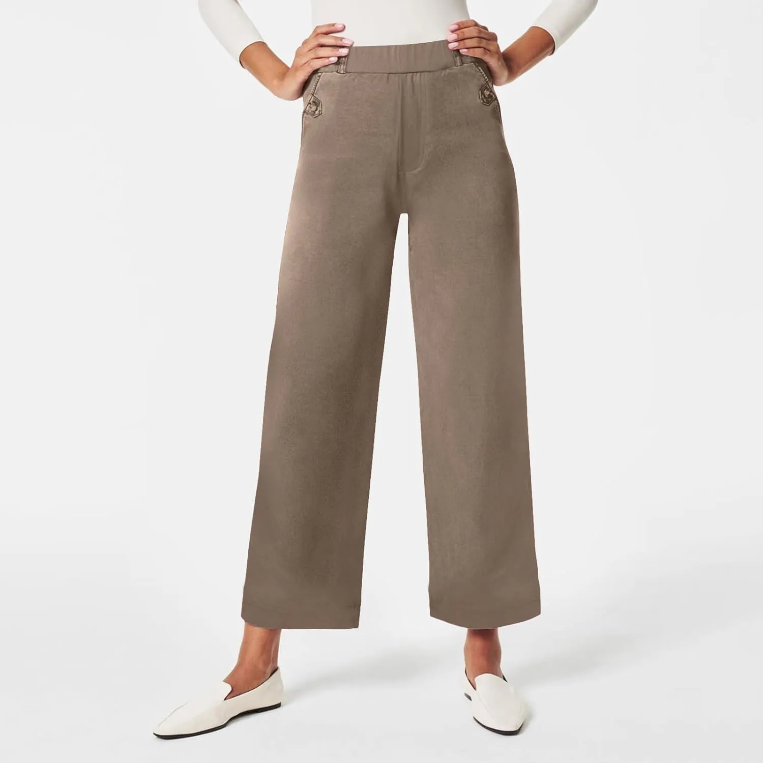 Womens Cotton Linen Summer Breathable Pant Trousers Low Waist Wide Leg Slim Fit Pants Vacation