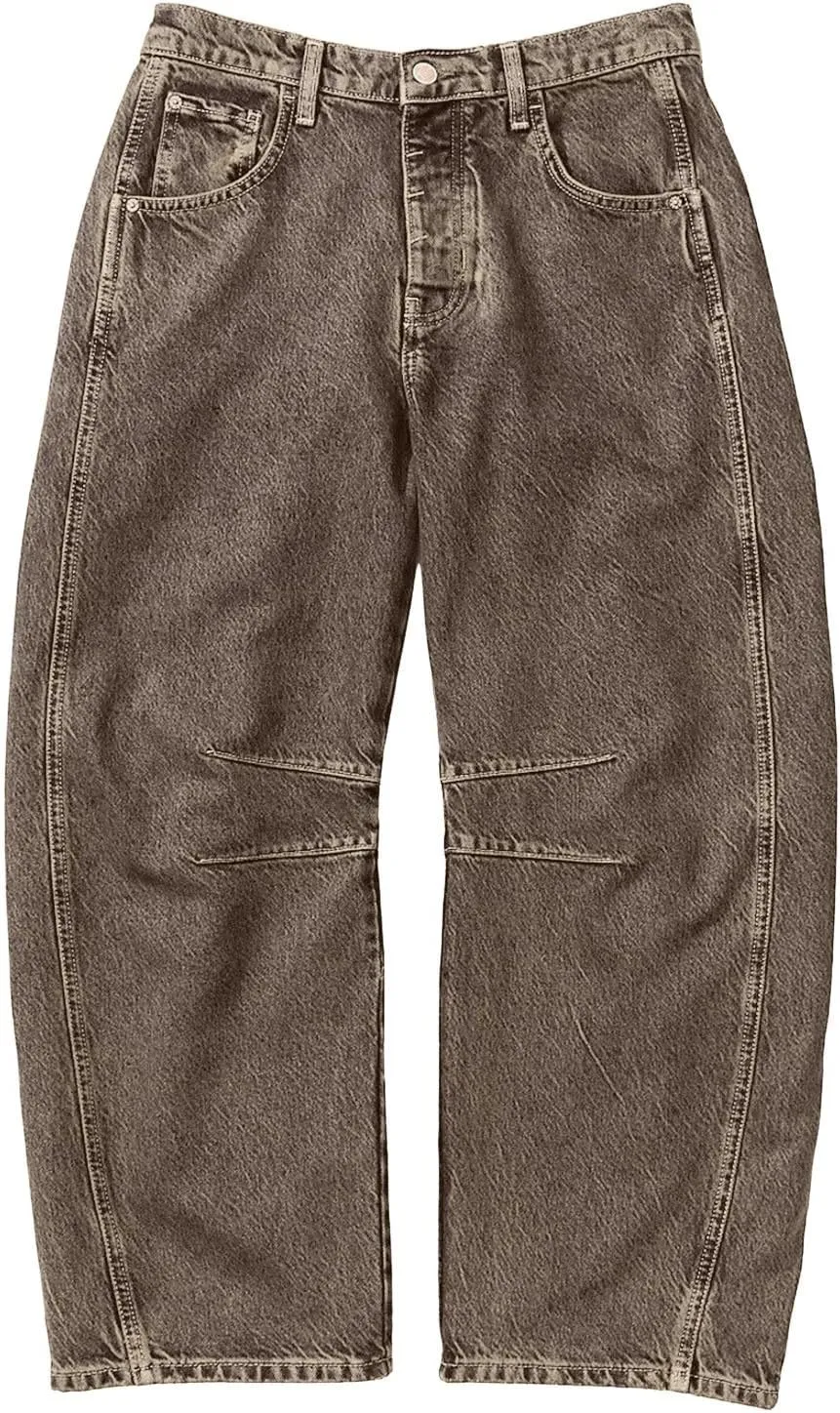 Women's Linen Summer Breathable Pant Trousers Elastic Waisted Wide Leg Slim-Fit Pants Business Work