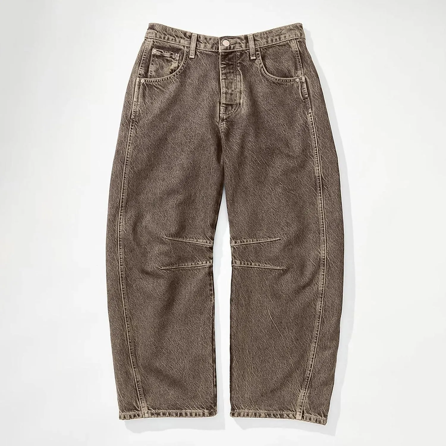 Women's Linen Summer Breathable Pant Trousers Elastic Waisted Wide Leg Slim-Fit Pants Business Work