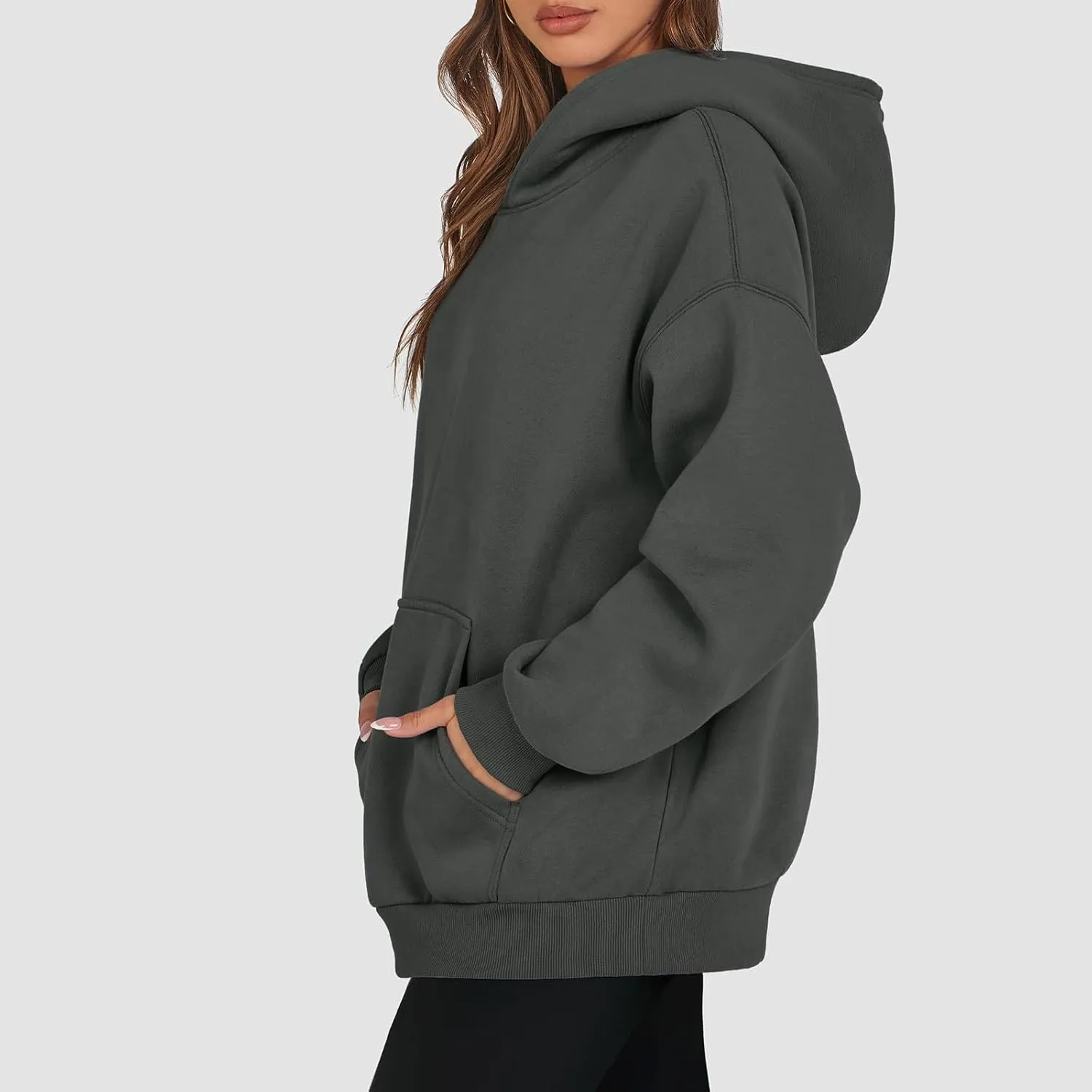 Womens Oversized Hoodies Lightweight Fleece Sweatshirts Casual Long Sleeve Pullover Tops Fall Outfits 2024