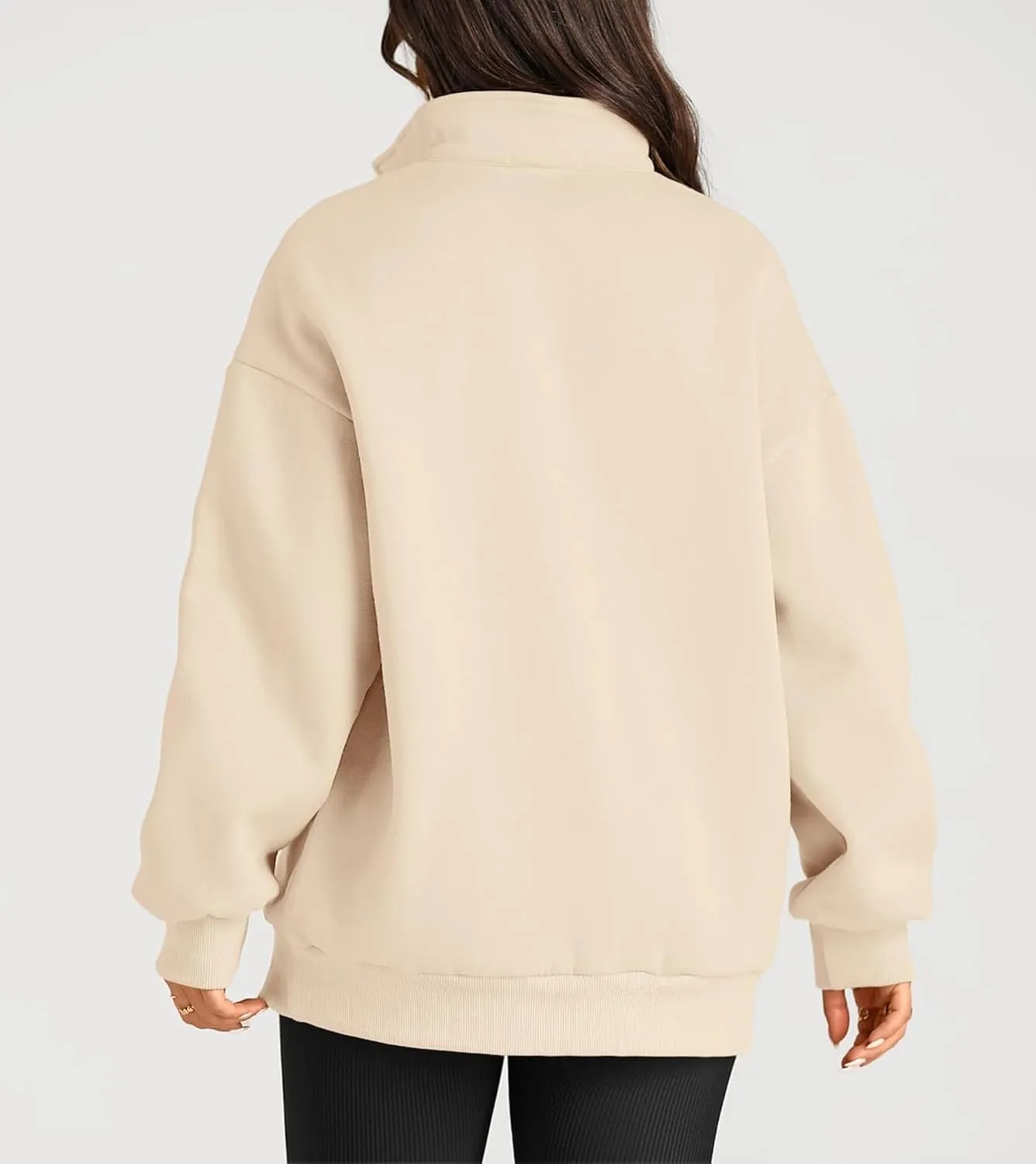 Womens Oversized Sweatshirts Fall Fashion Hoodies Half Zip Pullover Long Sleeve Shirts Clothes Outfits