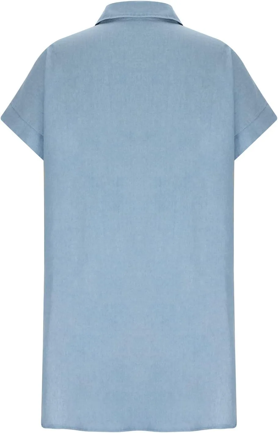 Women's Short Sleeve Denim Maxi Long Midi Loose Fit Shirt Western Fall Summer Dress 2025